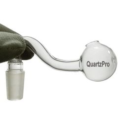 20 pièces QuartzPro 14mm mâle épais Pyrex verre brûleur à mazout Dab Rig barboteur accessoire main eau fumée tuyau avec 3 cm tête bol