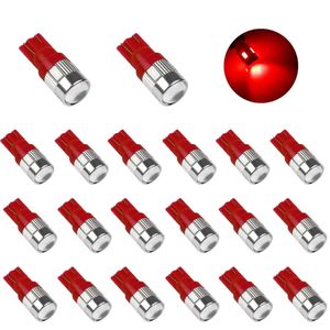 Ampoule Led rouge T10 W5W 5630 6SMD 12V, éclairage de plaque d'immatriculation de voiture, éclairage intérieur, lampe de lecture, ampoule de coffre, 20 pièces
