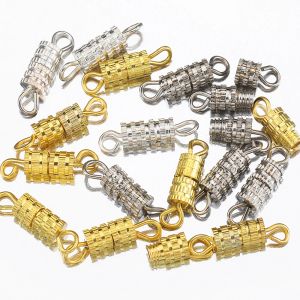 20 pcs à vis Clâches Cylindre des bouteilles Boucle Bracelets fermés Connecteurs pour les bijoux de bricolage Accessoires