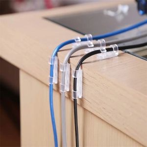 20pcs Cable à câble auto-adhésif Clips de fil radieux, support de mur de gestion des câbles Clips d'organisateur de cordon pour la maison et le bureau