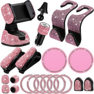 20 stks / set steentjes auto telefoonhouder universele bling auto-accessoires voor vrouwen auto interieur haken sticker