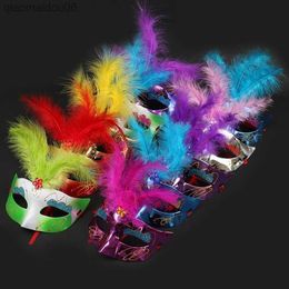 20 stks Sexy Pluche Veer Bar Prestaties Maskerade Partij Masker Kinderen Kids Volwassenen Speelgoed Decoratie Bruiloft Verjaardag Halloween L230704