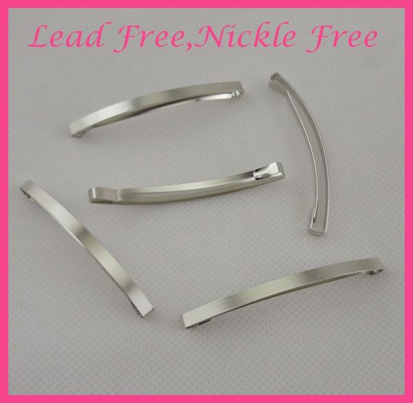 20pcs acabado plateado 4 mm64cm 25quot rectángulo delgado rectángulo de metal barrete en el cable y nickle entero2582778