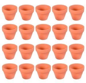 20 stks kleine mini terracotta pot klei keramische aardewerk plantenbak cactus bloem potten sappige kinderdagverblijfpotten geweldig voor planten ambachten y207857348