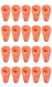 20pcs Small Mini Terracotta Pot Argile Plotte de poterie en céramique Cactus Pots de fleurs succulentes Pots de pépinière idéaux pour les plantes Crafts Y203546459