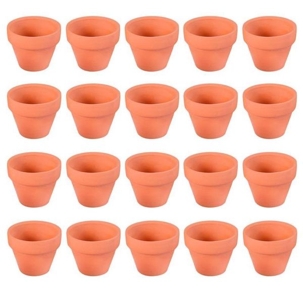 20pcs Small Mini Terracotta Pot Argile Plavier de poterie en céramique Cactus Pots de fleurs succulentes Pots de pépinière idéaux pour les plantes Crafts Y207857348