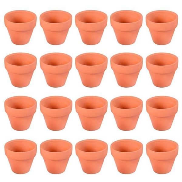 20Pcs Petit Mini Pot En Terre Cuite Argile Céramique Poterie Planteur Cactus Pots De Fleurs Succulentes Pots De Pépinière Idéal Pour Les Plantes Artisanat Y20233e