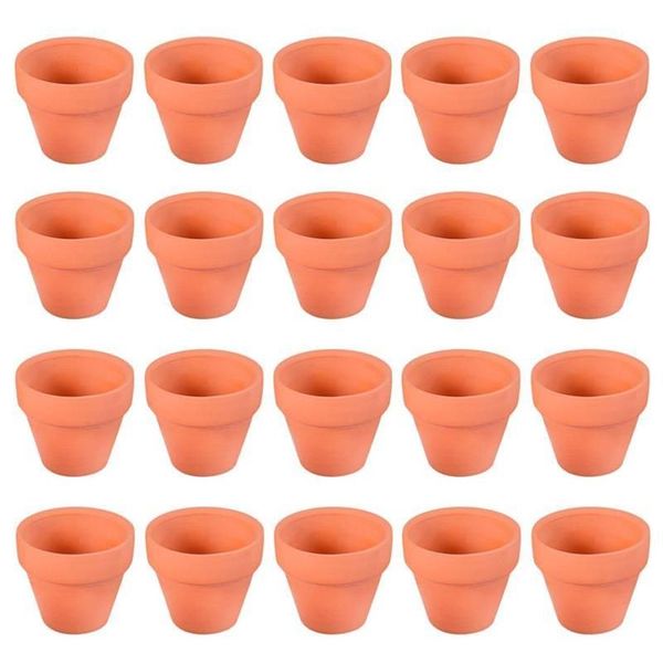 20 Unids Pequeño Mini Maceta de Terracota Arcilla Cerámica Maceta Macetas de Cactus Macetas de Vivero Suculentas Ideal para Plantas Artesanías Y20279Q