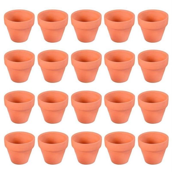 20 piezas pequeño mini maceta de terracota arcilla cerámica maceta cactus macetas suculentas macetas de vivero ideal para plantas artesanías Y20235e