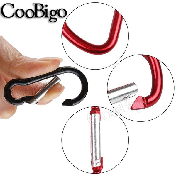 20pcs Snap Hook Clip carabiner printemps Keychain Water Bottle Keyring Paracord Buckle Backpack Coll Collier ACCESSOIRES DIY ALUMINUM