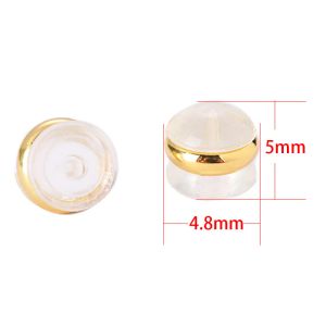 20pcs Penses traseros de goma suave de silicona para pendientes de tachuelas Hallazgos de arete de bricolaje Accesorios Tubo de bala