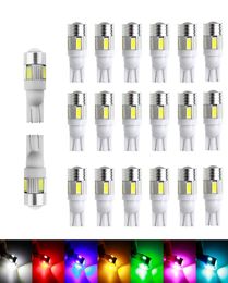 20 stcs T10 W5W 5630 6SMD 12V LED -lampen voor auto -kentekenplaat Licht Licht Licht Licht Trunk Light Bulb1735129