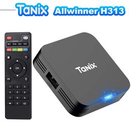 20pcs Tanix TX1 Allwinner H313 Android 10 TV Box 2.4g Wifi 4k 100m H.265 16 Go 8 Go Media Player