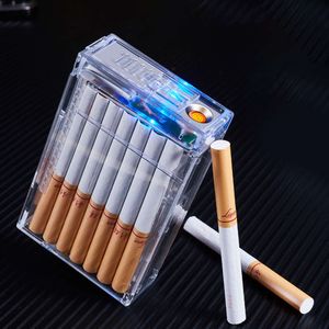 20pcs boîtier de cigarette en plastique transparent