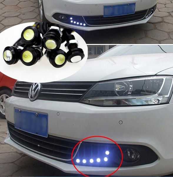 20 pièces ultra-mince Eagle Eye DRL lampe à LED 18MM 3W12V feux de jour étanche voiture Parking lumière Angel Eyes LED ampoules antibrouillard 3086680