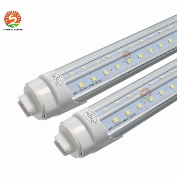 25 uds tubo led en forma de v t8 8 pies 8 pies de rotación R17D 72W bombillas LED fluorescentes lámpara de tubo stock en EE. UU.