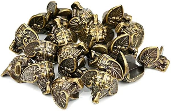 20pcs Vintage pieds jambe d'éléphant Protecteur de coin pour bijoux boîtier en bois bronze décoratif en plastique de support de coin meuble