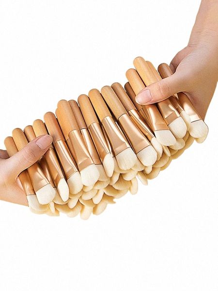 20pcs femmes pinceau de maquillage outil soins de la peau brosse en gros professionnel laine fibre brosse tête masque pour visage outil cosmétique 84iR #