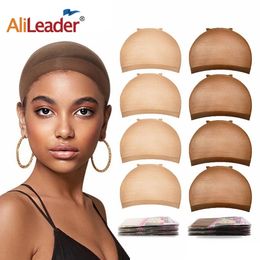 20pcs10pack Capes de bas pour perruques nets de perruque nets Stretch Mesh Hair Net Black Brown Beige Wig Caps Caps de bas pour femmes 240118