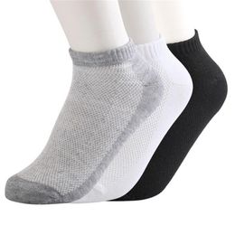 20PCS10Pair Ademende Heren Sokken Korte Sokjes Mannen Effen Mesh Hoge Kwaliteit Mannelijke Boot Onzichtbare Cotton238h