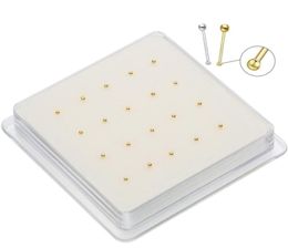 20PCSBox 10mm12mm Dainty Tiny Ball Neus Studs Piercing Sieraden Pircing Nariz Nez Joyera Cuerpo 2202248413945