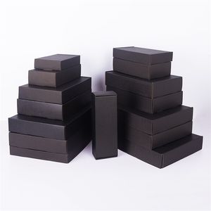 20 pièces hauteur 3 cm noir petit cadeau 3 couches papier ondulé emballage stockage transport boîte support personnalisé taille impression 220706