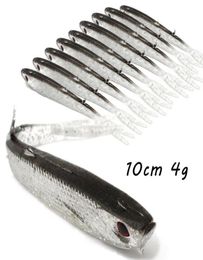 20 pcslot 10 cm 4g 3D yeux bionique poisson Silicone leurre de pêche appâts souples leurres appâts artificiels Pesca accessoires de matériel BL2764263907