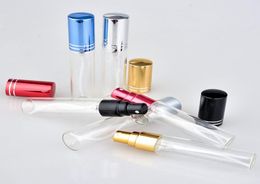 20pcslot 10 ml parfumfles met verstuiver draagbare kleurrijke glazen hervulbare lege cosmetische containers met sproeier voor reis8708461