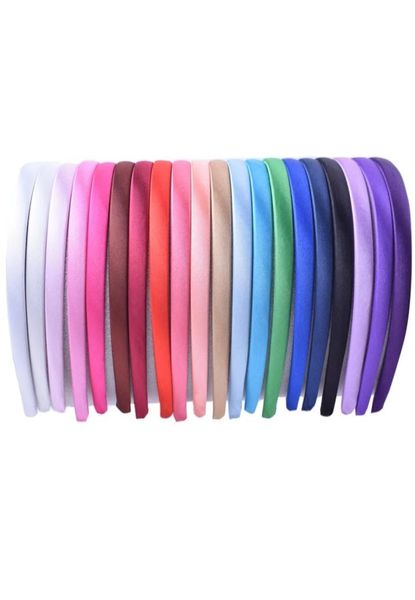 20pcslot 15 cm Bandas de cabeza de aro de cabello de ancho para mujeres Accesorios de banda para niños Satin Ribbon Band Dadving Sports W2203164113902