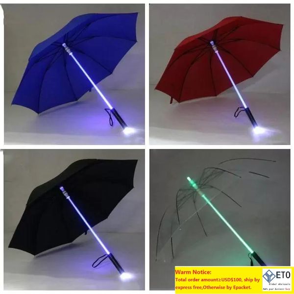20pcslot Cool Blade Runner LED Light Saber Flash Umbrella rose parapluie bouteille parapluies lampe de poche Night Walkers