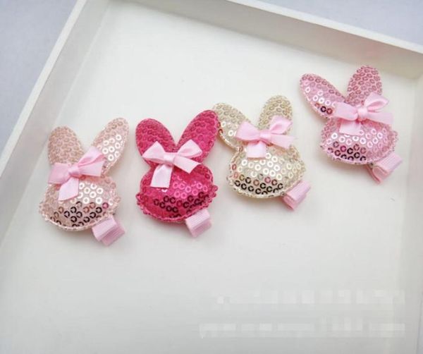 20Pcslot Mode Mignon Paillettes Lapin Épingles À Cheveux Solide Paillettes Dessin Animé Lapin Barrettes Princesse Pâques Chapeaux Boutique Cheveux Accesso8634840