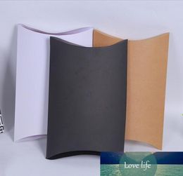 20Pcslot boîte d'oreiller de haute qualité boîte de papier Kraft blanc noir brun emballage de bonbons vierges boîtes d'emballage présentes 27x21x5 cm4338220