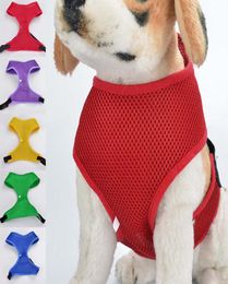 20 pcslot maille respirant chien harnais taille réglable gilet harnais pour animaux de compagnie pour petits chiens moyens 9410552