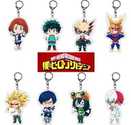 20pcslot My Hero Academia Llavero acrílico Anime Izuku Bakugou Katsuki Todoroki So Figura Colgante Llavero Joyería entera 220225719303