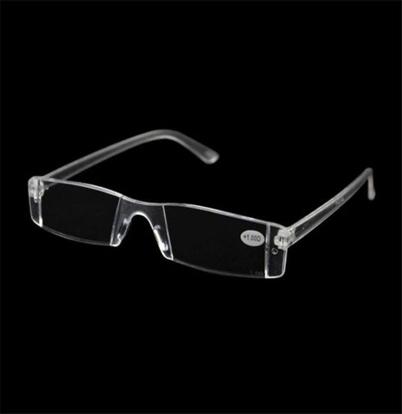 20PcsLot en plastique clair lunettes sans monture presbytie blanc lunettes de lecture incassables femmes hommes lunettes de lecture transparentes 101820346