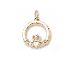 20Pcslot rhodium ou plaqué or 18 carats Claddagh Love Loyalty And Friendship pendentif Charms bijoux adaptés pour collier porte-clés 2708665