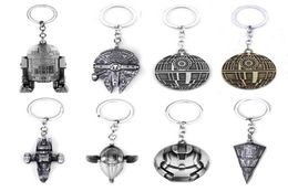 20pcslot trendy sieraden sleutelhanger film ruimteschip Battleship Alloy Keyring Car Decorate for Fans Men Men Party Gift hanger auto sleutel RI8036666