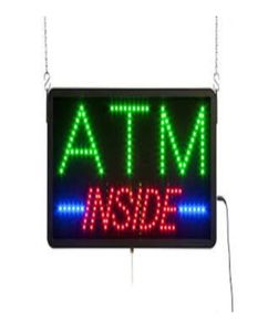 20pcslot entero 19039039X10039039X05039 039Multicolor LED ATM dentro de la señal de plástico negro