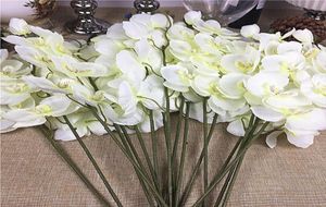 20pcslot hele witte orchidee takken kunstmatige bloemen voor bruiloftsfeestdecoratie orchideeën goedkope bloemen8042972