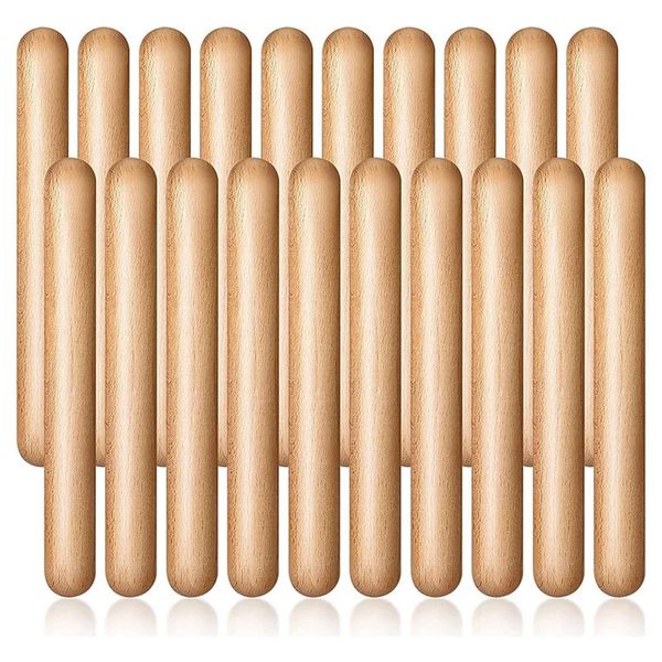 20 pièces 8 pouces enfants rythme bâtons musique Lummi classique bois Claves Instrument de Percussion musicale 240117