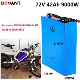 20S 72V 40AH 5000W 9000W Sneeuwvet elektrische fietsbatterij voor Samsung 18650 35E ebike lithium met snelle 5A-oplader