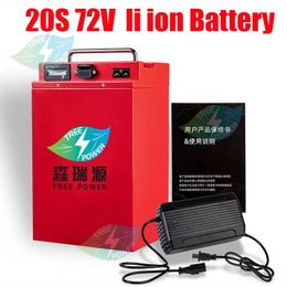 20S 72V 50AH 60AH Batterie lithium 60a BMS 72V 50AH 60AH LIPO LI-ION Batterie pour Ebike Electric Bicycles Free 84V 10a Charger