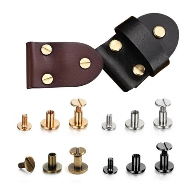 20sets d4 (M3) Liaison métallique à fentes Chicago Vis de nails Nails Studs Rivets pour photo Album Calendrier Calendrier Caveule en cuir Vis