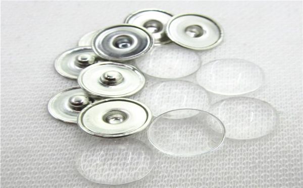 20sets pas de conception bouton de bijoux personnalisé bouton de fabrication de boutons instantanés en laiton avec bouton clair en verre cuivre en verre 18 mm9041473