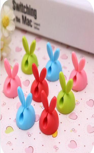 Enrouleur de câble d'oreille de lapin, 20 ensembles, organisateur de câble d'écouteur, stockage de fil, chargeur en silicone, enveloppe de câble, Clips de support de cordon pour MP38645827