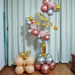 20sets Round Balloon Holder Circle Kolom Vloer Stand Verjaardagsfeestje Leveringen Kinderen Volwassen bruiloft Kerst achtergronddecoratie