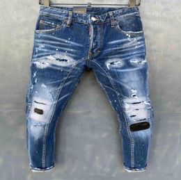 20ss Modelos de explosión tela microelástica Moda europea y americana marca callejera d2 jeans men039s calidad lavar lo último p9527604