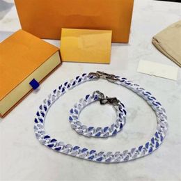 Bracelets de luxe Hip hop Street pour hommes et femmes, de conception française, 20ss, collier blanc nuage Cuba, bijoux 256e