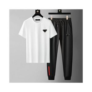 20ss Survêtements pour hommes Designers Jogger tees Sweatershirts T-shirts pantalons ensemble Sportswear mens womens Sweatpants Streetwear Couples Short Sleeves Sports Suit