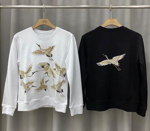 20SS Mens Crane Print Crewneck Sweatshirt Street Hoogwaardige Men Women Dames Pullover Hoodies Herfst Winter Warm Out -Weer -grootte SXL5235887